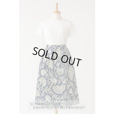 画像1: 生地：ポリエステル100％オリエンタルプリント（紺／白・緑）