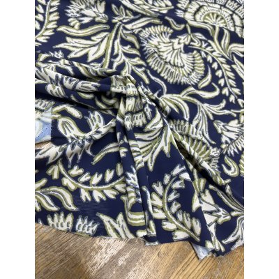 画像5: 生地：ポリエステル100％オリエンタルプリント（紺／白・緑）