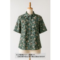 生地：花柄リアルプリント（グリーン）