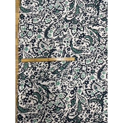 画像2: 生地：ポリエステル100％プリント（白地×紺・緑）