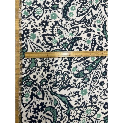 画像3: 生地：ポリエステル100％プリント（白地×紺・緑）