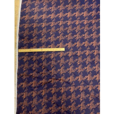 画像3: 生地：ポリエステル100％千鳥格子プリント（ネイビー／オレンジ）