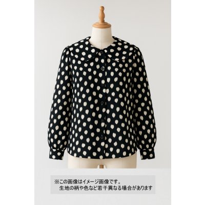 画像1: 生地：レーヨンプリント（黒／白）