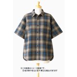 生地：綿100％チェック柄両面ダブルガーゼ（茶系）