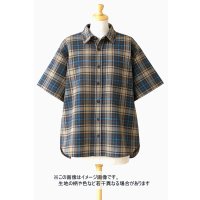 生地：綿100％チェック柄両面ダブルガーゼ（茶系）