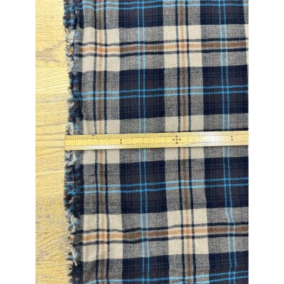 画像3: 生地：綿100％チェック柄両面ダブルガーゼ（茶系）