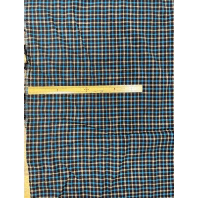 画像4: 生地：綿100％チェック柄両面ダブルガーゼ（茶系）