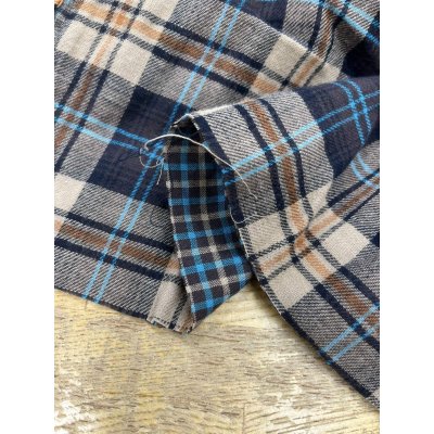 画像8: 生地：綿100％チェック柄両面ダブルガーゼ（茶系）