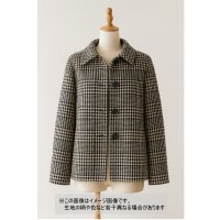 生地：千鳥格子柄 ウールポリエステル（ベージュ×茶）