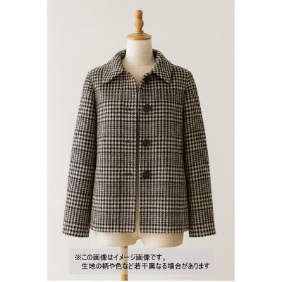 画像1: 生地：千鳥格子柄 ウールポリエステル（ベージュ×茶）