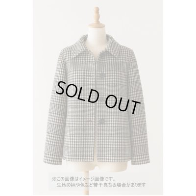 画像1: 生地：千鳥格子柄 ウールポリエステル（ベージュ×茶）