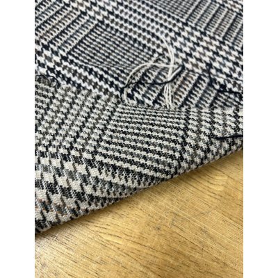画像4: 生地：千鳥格子柄 ウールポリエステル（ベージュ×茶）