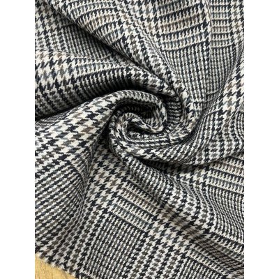 画像6: 生地：千鳥格子柄 ウールポリエステル（ベージュ×茶）