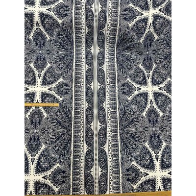 画像2: 生地：ペイズリー柄ポリエステル2WAYニット（キナリ×青）