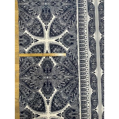 画像3: 生地：ペイズリー柄ポリエステル2WAYニット（キナリ×青）