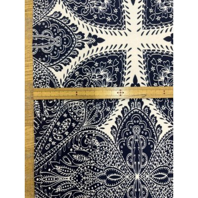 画像4: 生地：ペイズリー柄ポリエステル2WAYニット（キナリ×青）