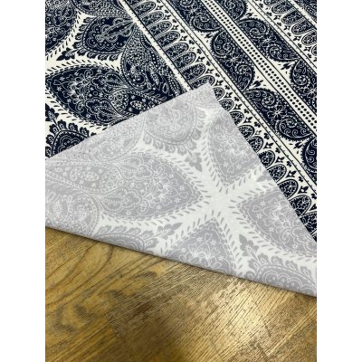 画像5: 生地：ペイズリー柄ポリエステル2WAYニット（キナリ×青）