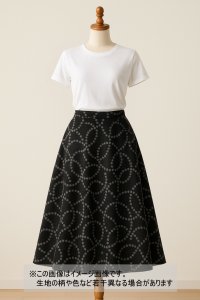 生地：ポリエステルウール両面ジャガード（黒×グレー）