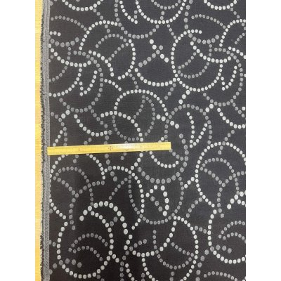 画像2: 生地：ポリエステルウール両面ジャガード（黒×グレー）