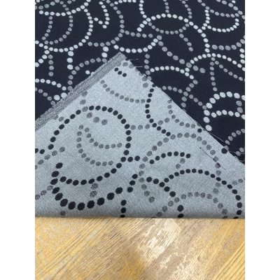 画像4: 生地：ポリエステルウール両面ジャガード（黒×グレー）