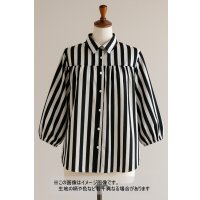 生地：綿100％ストライププリント（白地×黒）