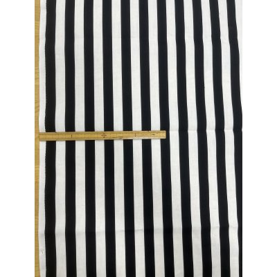 画像2: 生地：綿100％ストライププリント（白地×黒）