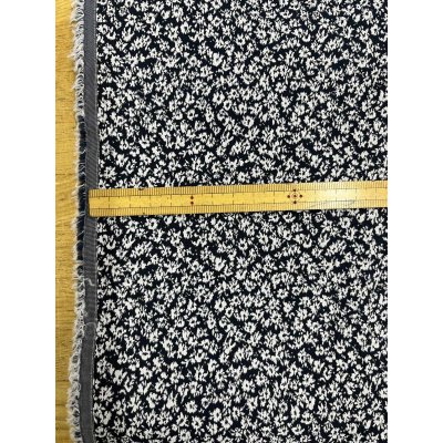 画像3: 生地：ポリエステル小花柄エンボスシャーリング（紺×白）