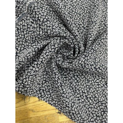 画像7: 生地：ポリエステル小花柄エンボスシャーリング（紺×白）