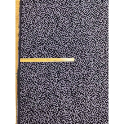 画像1: 生地：ポリエステル小花柄エンボスシャーリング（紺×パープル）