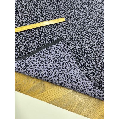 画像4: 生地：ポリエステル小花柄エンボスシャーリング（紺×パープル）