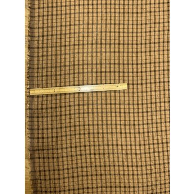 画像2: 生地：ポリエステルチェック柄（茶×黒）