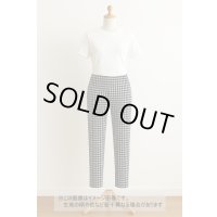 生地：千鳥格子2WAYストレッチ（白×黒）