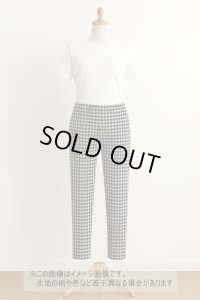 生地：千鳥格子2WAYストレッチ（白×黒）