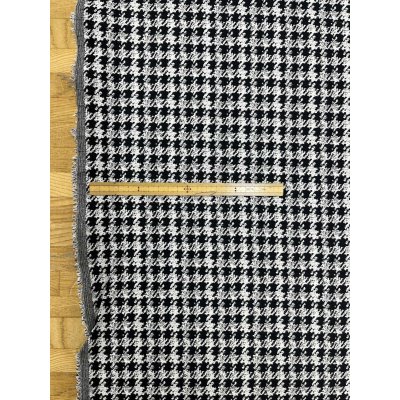 画像2: 生地：千鳥格子2WAYストレッチ（白×黒）