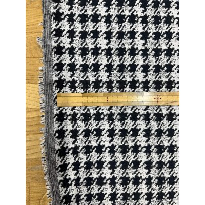 画像3: 生地：千鳥格子2WAYストレッチ（白×黒）