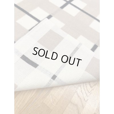 画像4: 生地：大柄チェック起毛ウール混ファブリック（白×黒×グレージュ）