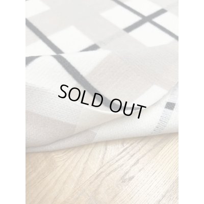 画像5: 生地：大柄チェック起毛ウール混ファブリック（白×黒×グレージュ）