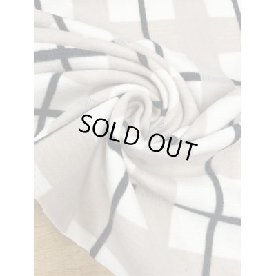 画像7: 生地：大柄チェック起毛ウール混ファブリック（白×黒×グレージュ）