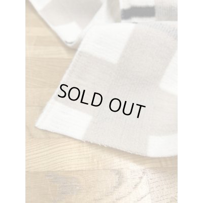 画像8: 生地：大柄チェック起毛ウール混ファブリック（白×黒×グレージュ）