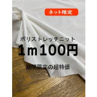 生地：ポリエステル100％ストレッチニット（白）