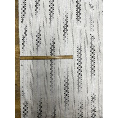 画像2: 生地：綿プリント ストライプドット（白×濃紺）