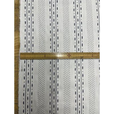 画像3: 生地：綿プリント ストライプドット（白×濃紺）