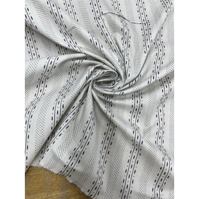 画像7: 生地：綿プリント ストライプドット（白×濃紺）