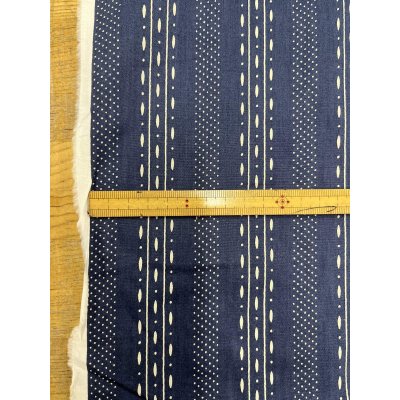 画像3: 生地：綿プリント ストライプドット（紺×ベージュ）