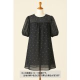 生地：星刺繍 シフォン（ブラック／ゴールド）