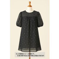 生地：星刺繍 シフォン（ブラック／ゴールド）