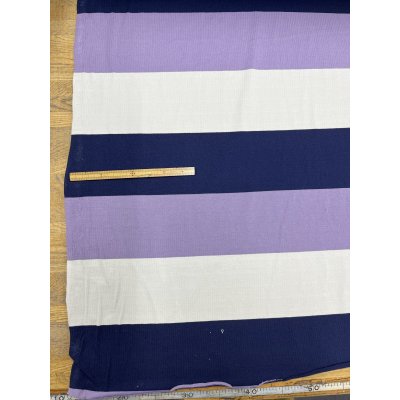 画像2: 生地：綿天竺 3色太ボーダー（白×紺×ラベンダー）