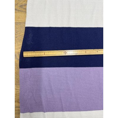 画像3: 生地：綿天竺 3色太ボーダー（白×紺×ラベンダー）