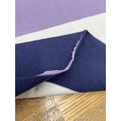 画像5: 生地：綿天竺 3色太ボーダー（白×紺×ラベンダー）