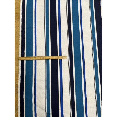 画像2: 生地：ポリエステル 2WAYストレッチ（ホワイト×ブルー）